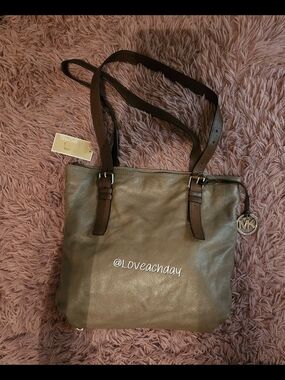 Michael Kors✨️Jessica Expandable Leather Tote Bag - Dusk